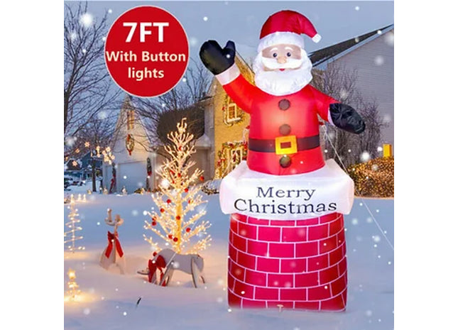 7Ft Inflatable Christmas Santa Claus