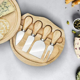 Bamboo Cheese Board & Knife Set