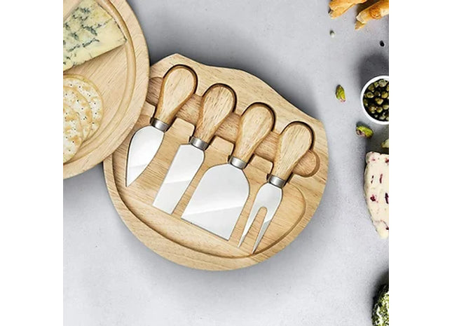 Bamboo Cheese Board & Knife Set