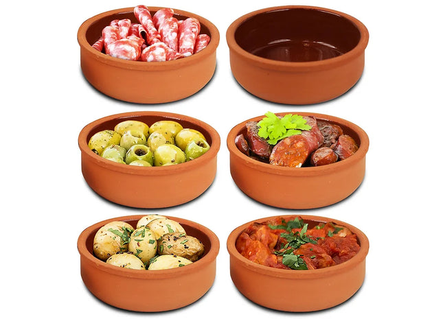 Terracotta 12cm Glazed Tapas Bowls
