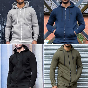 Mens Zip Up Fleece Hoodie