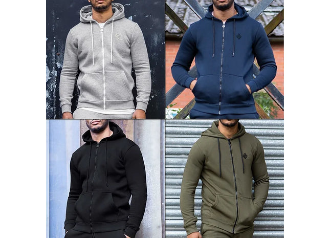 Mens Zip Up Fleece Hoodie