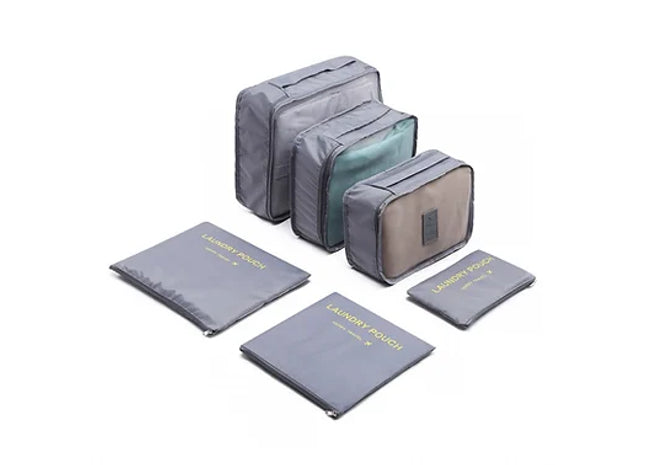 6 Piece Polyester Travel Bag Set