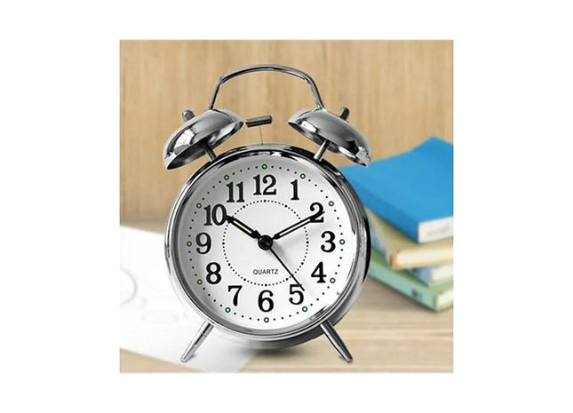 Retro Loud Double Bell Mechanical Key Wound Alarm Clock