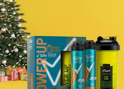 Sure Men PowerUp Workout Protein Shaker 3pcs Gift Set