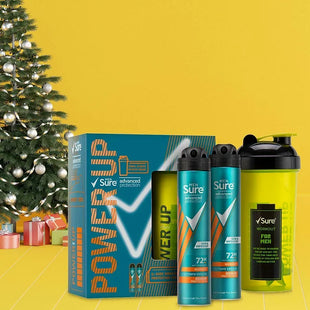 Sure Men PowerUp Workout Protein Shaker 3pcs Gift Set