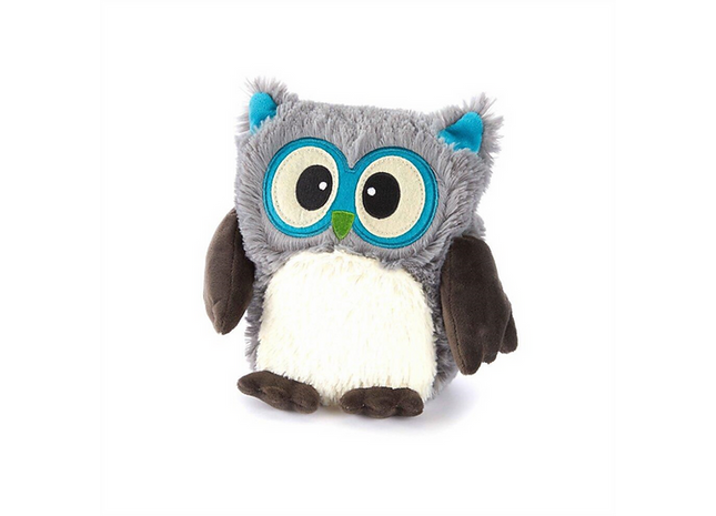 Warmies Plush Grey & Turquoise Owl Microwavable