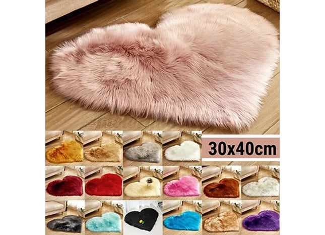 Heart Shaped Fluffy Rugs