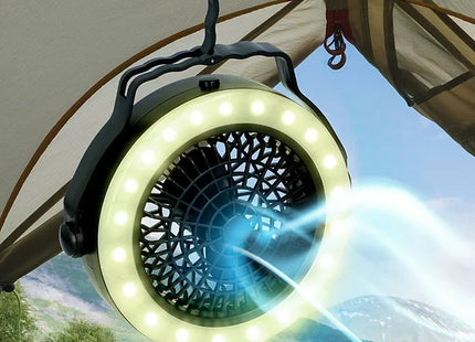 2 in 1 Portable Camping LED Light With Fan