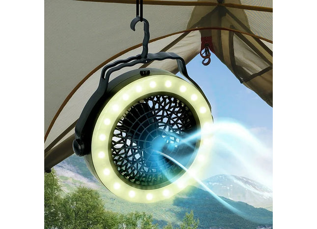 2 in 1 Portable Camping LED Light With Fan