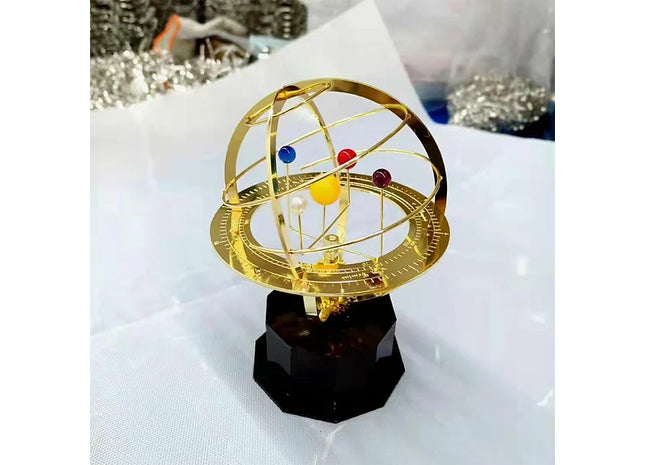 Metal Rotatable Solar System Model
