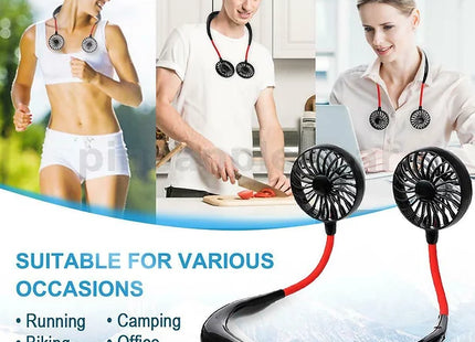 Portable 3 Blades Mini Fan Neckband