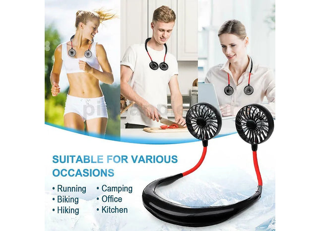 Portable 3 Blades Mini Fan Neckband