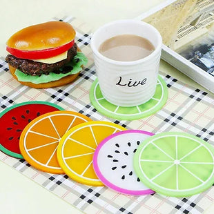 6pc Fruit Mug Mats Silicone