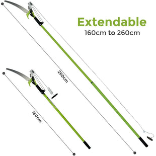 TELESCOPIC EXTENDING RATCHET TREE BRANCH PRUNER LOPPER & SAW BLADE