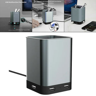 Pencil Cup 4 Built-in USB Ports