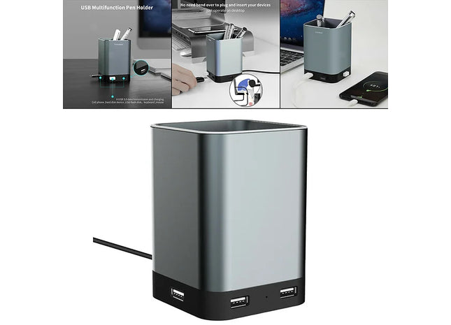 Pencil Cup 4 Built-in USB Ports