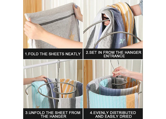 Spiral Rotating Clothes Drying Rack