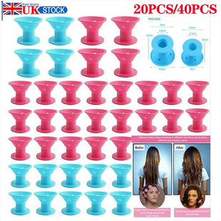 20/40PCS No Heat Silicone Hair Curlers