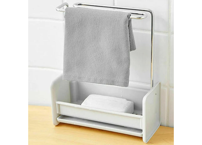 Kitchen Sink Double Draining Sponge and Cloth Organiser