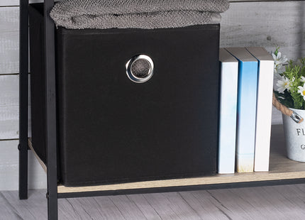 Set Of 6 Collapsible Storage Boxes Black