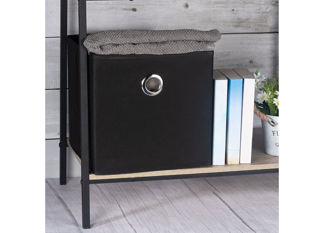 Set Of 6 Collapsible Storage Boxes Black