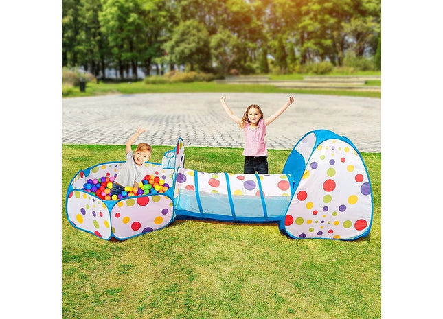 Kids' 3-in-1 Pop-Up Play Tent With Tunnel & Ball Pit