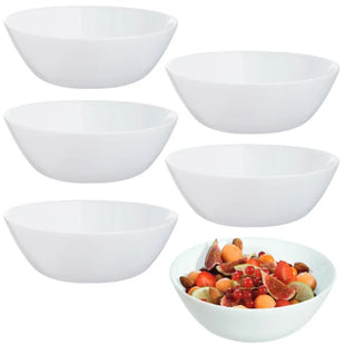 Opal White Tempered Glass Breakfast Cereal Bowl