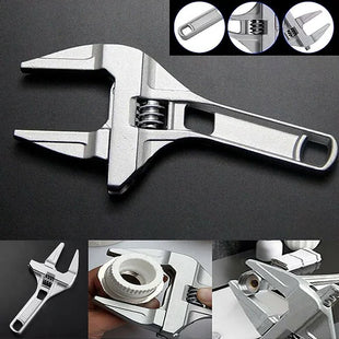 Wide-Jaw Adjustable Screw Wrench
