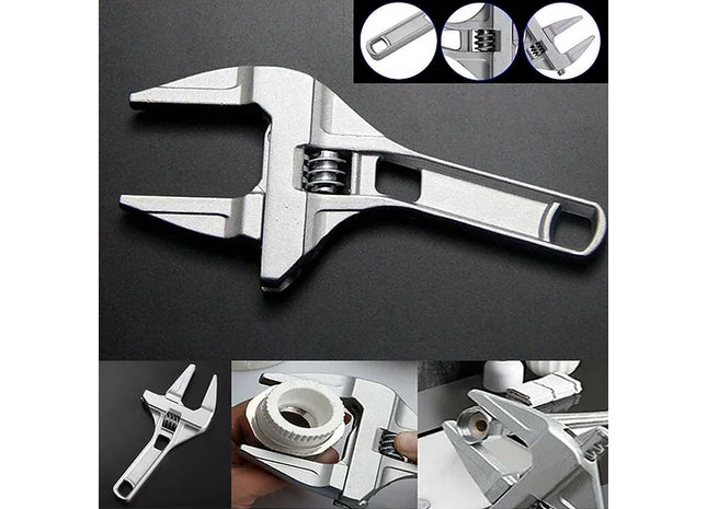 Wide-Jaw Adjustable Screw Wrench