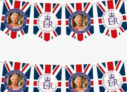 Platinum Jubilee Bunting Banner The Queen's 70th Union Jack Flag 8 Flags