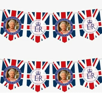 Platinum Jubilee Bunting Banner The Queen's 70th Union Jack Flag 8 Flags