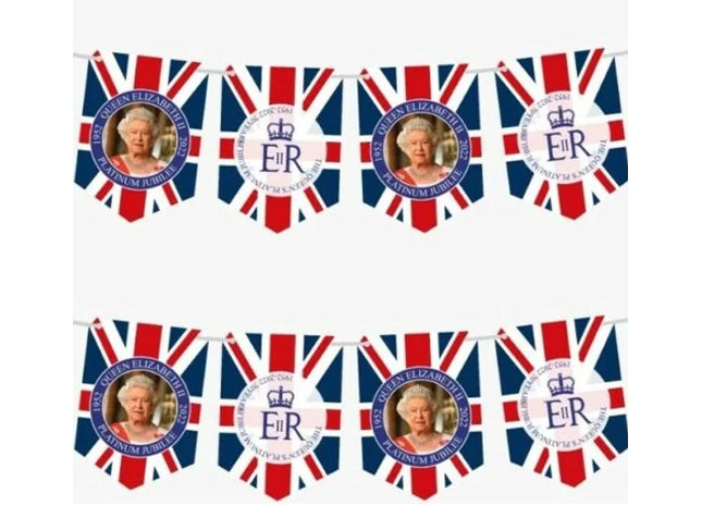 Platinum Jubilee Bunting Banner The Queen's 70th Union Jack Flag 8 Flags