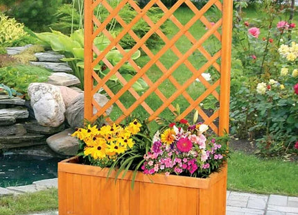 Wooden Garden Lattice Planter