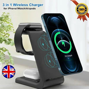 3 in 1 Fast Wireless Charging Station For Apple Watch iPhone