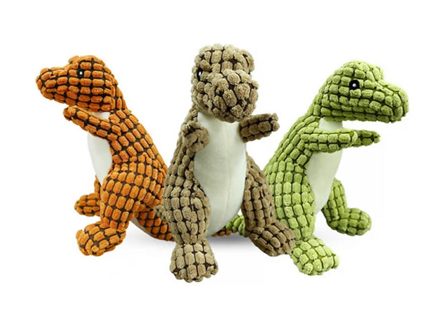 Soft Dinosaur Squeaky Dog Chew Toy