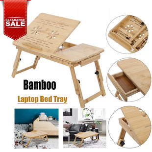 Portable Folding Bamboo Bed Laptop caddy
