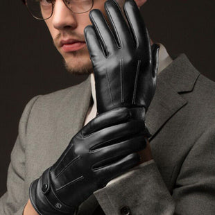 Men's Touchscreen Winter Leather Gloves