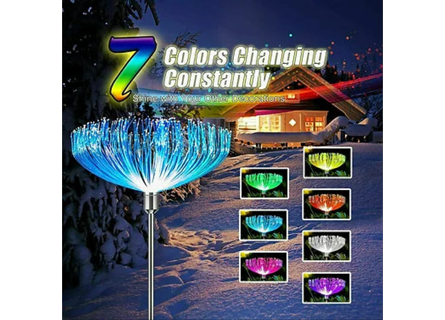 4PCS Solar Power Dandelion Garden Light