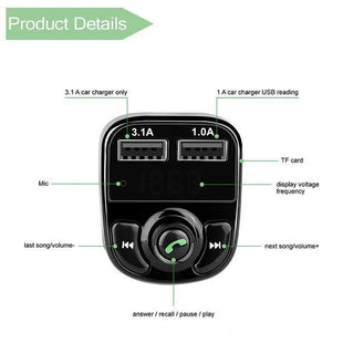 UK Car Wireless Bluetooth FM Transmitter MP3 Player