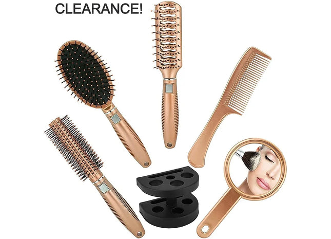 Rose Gold 5pcs Hair Brush Set