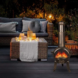 Gold Cast Iron Steel Fire Pit
