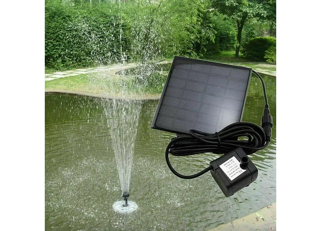 Solar Panel Powered Water Fountain Pool Pond Garden