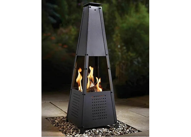 Steel Chiminea Fire Pit