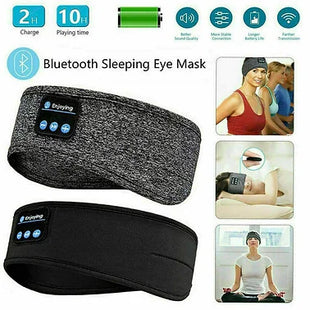 Bluetooth Headphones Eye Mask Grey