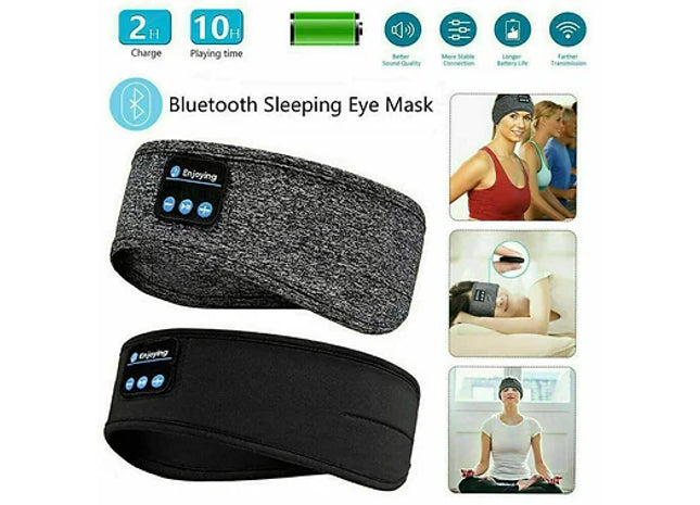 Bluetooth Headphones Eye Mask Grey