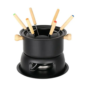 6 Person Chocolate Or Cheese Deluxe Fondue Set