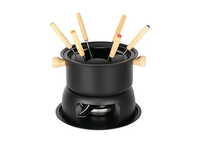 6 Person Chocolate Or Cheese Deluxe Fondue Set
