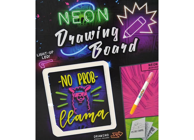 LED Drawing Board With 3D Glasses & 4 Neon Pens