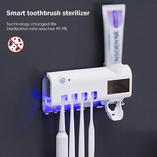 Toothbrush UV Sterilize Holder Automatic Toothpaste Dispenser